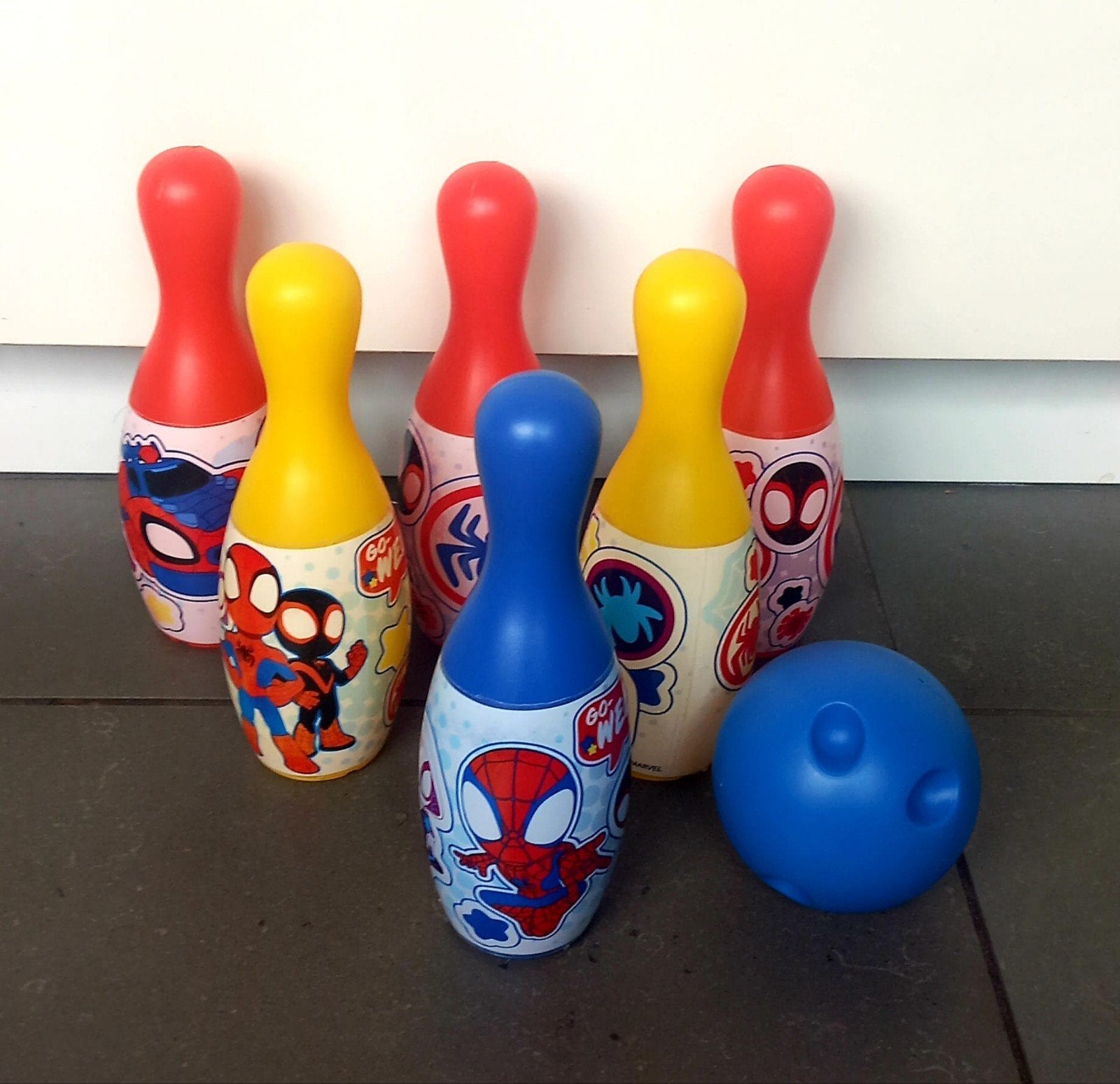 Spiderman Bowling Set voor Kinderen - Compleet met Bal, Ophalen of Verzenden, Gebruikt