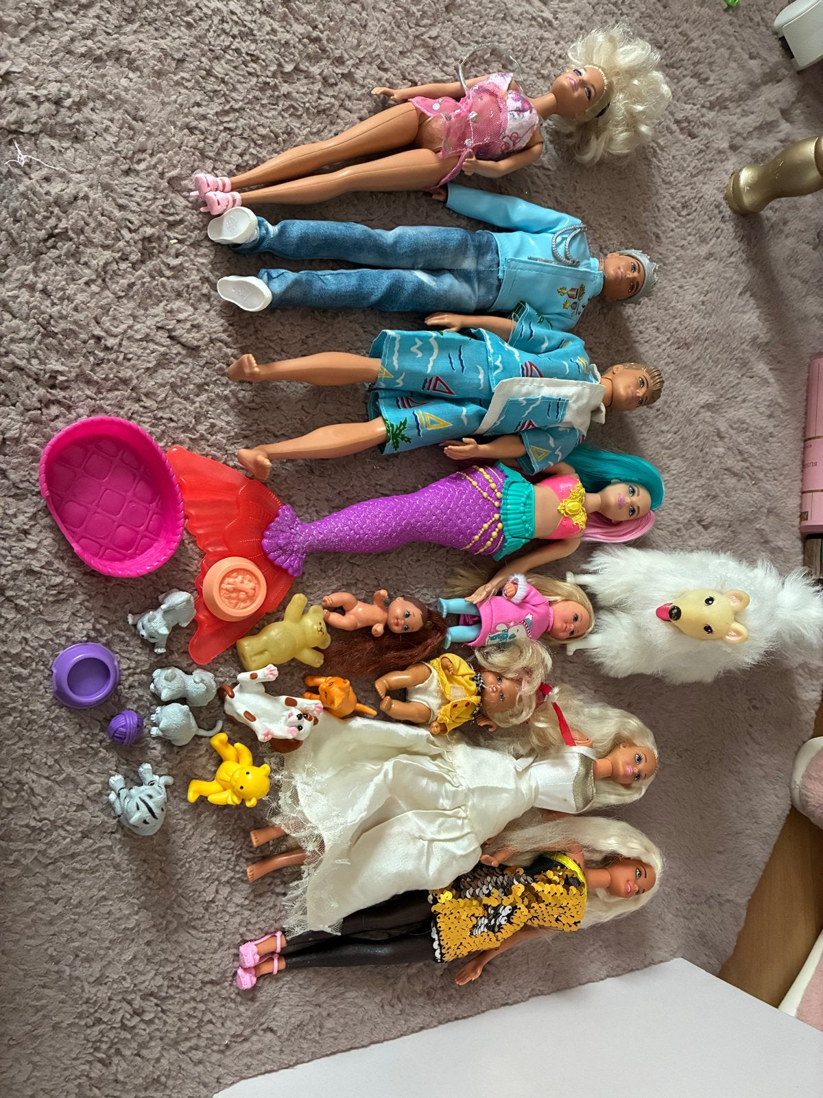 Grote Barbie collectie: poppen, kleding, huis, auto, paard, Ophalen, Gebruikt, Barbie