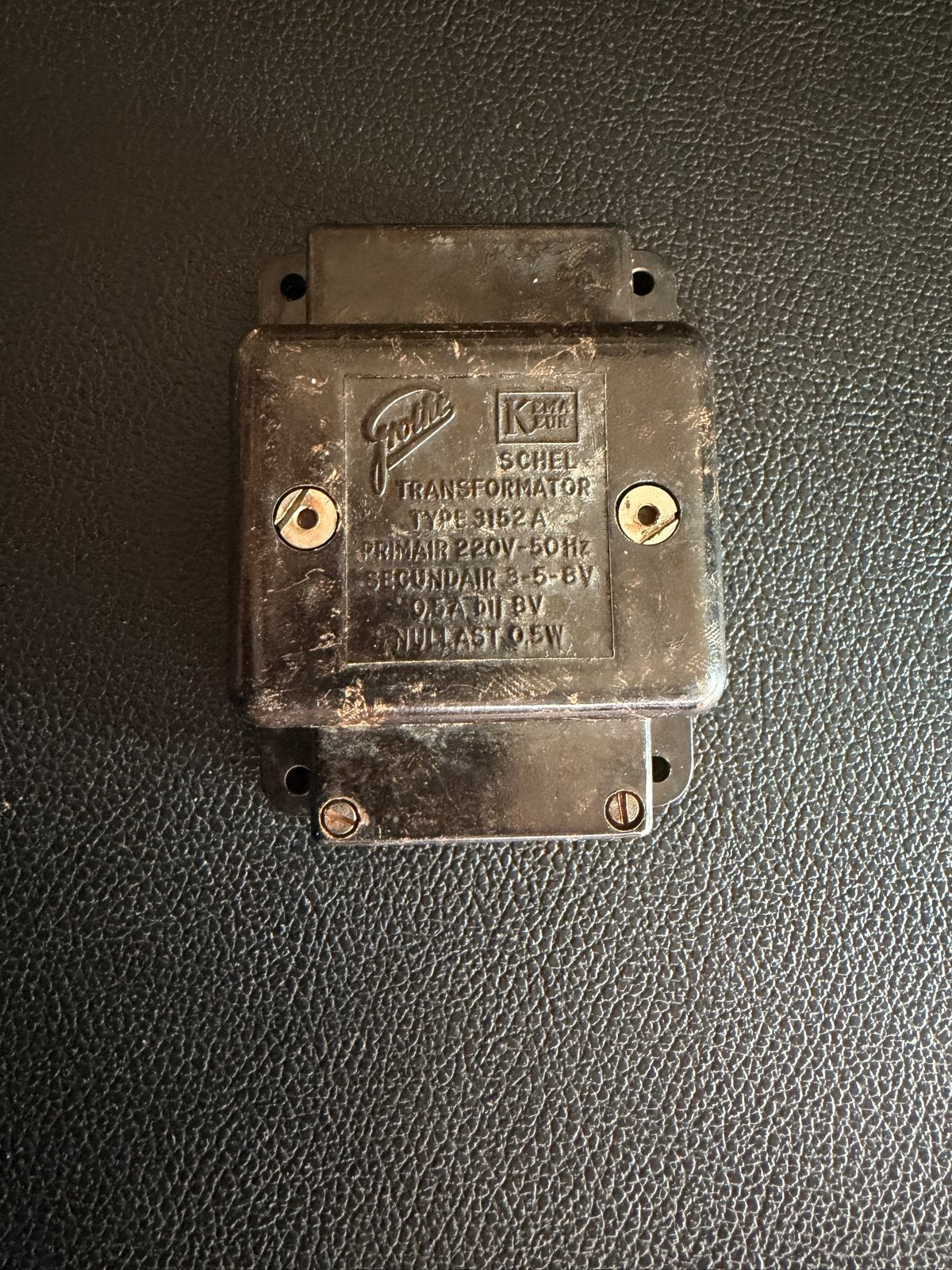 Bakelieten Grothe beltransformator type 3152A, Ophalen of Verzenden