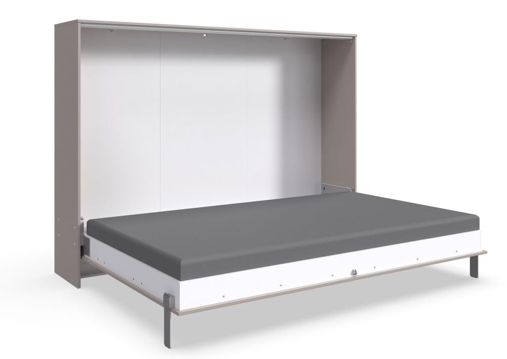 Juist opklapbed horizontaal - 140x200 - Taupe, Huis en Inrichting, Slaapkamer | Bedden, Niet ingevuld, Niet ingevuld, Niet ingevuld