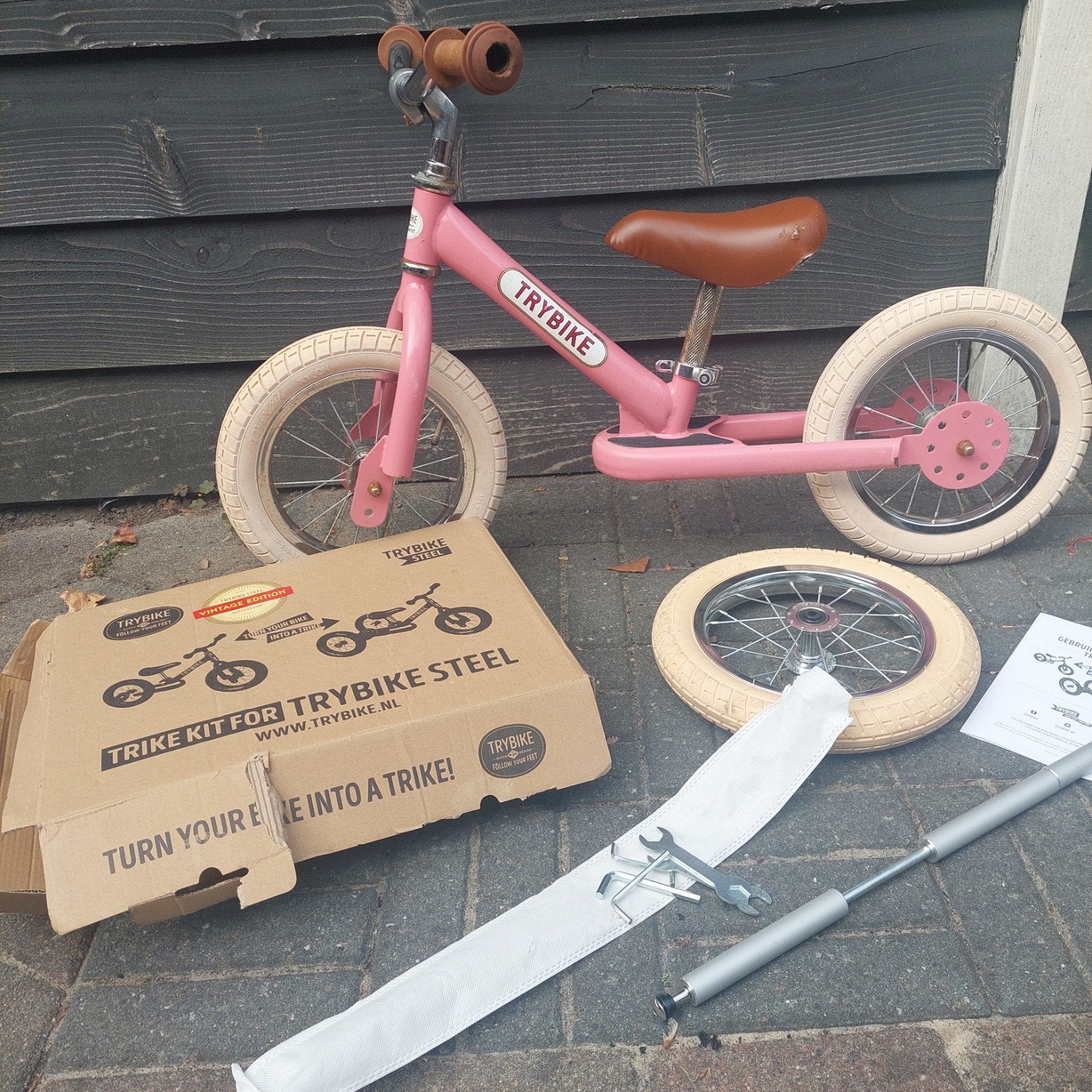 trybike roze, Kinderen en Baby's, Speelgoed | Buiten | Voertuigen en Loopfietsen, Ophalen, Gebruikt, Loopfiets