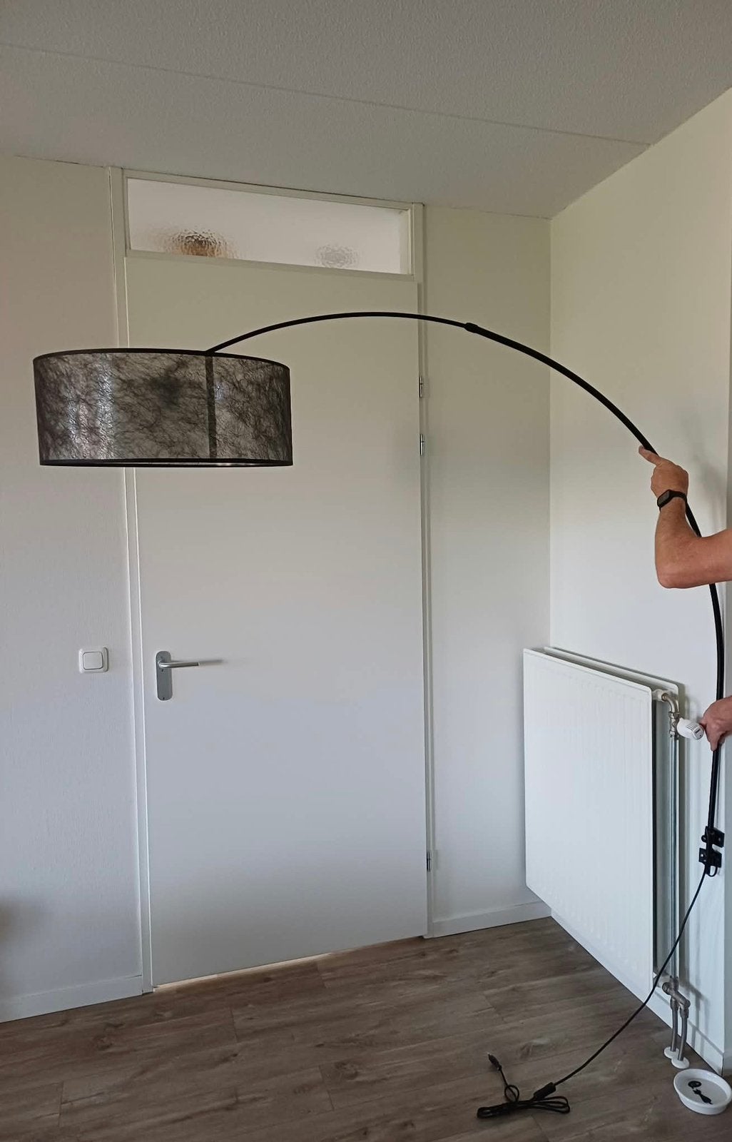 Booglamp voor muurmontage, Ophalen, Zo goed als nieuw, Metaal, E27 (groot)