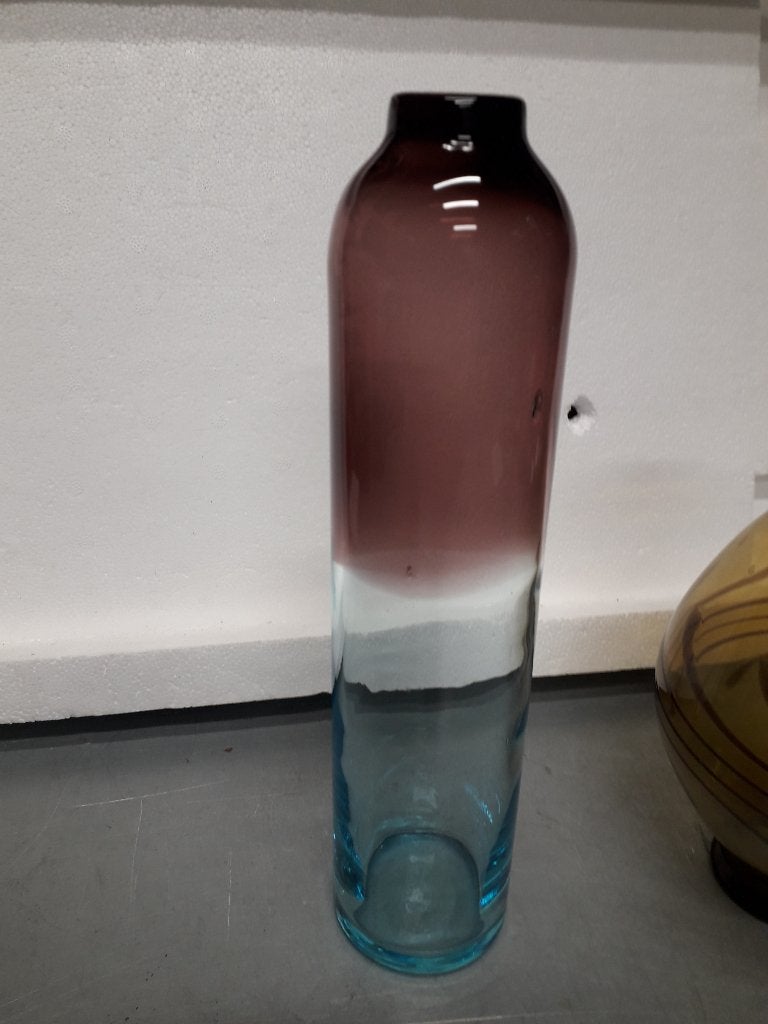 ZEER APARTE VINTAGE GLAZEN VAAS in PERFECTE ST voor 7 EURO, Ophalen of Verzenden