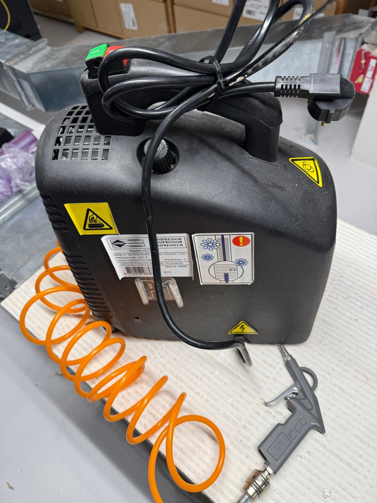 AIRPRESS HLO 161 Compressor - Euro Series, Ophalen, Gebruikt, 6 tot 10 bar, Minder dan 200 liter/min
