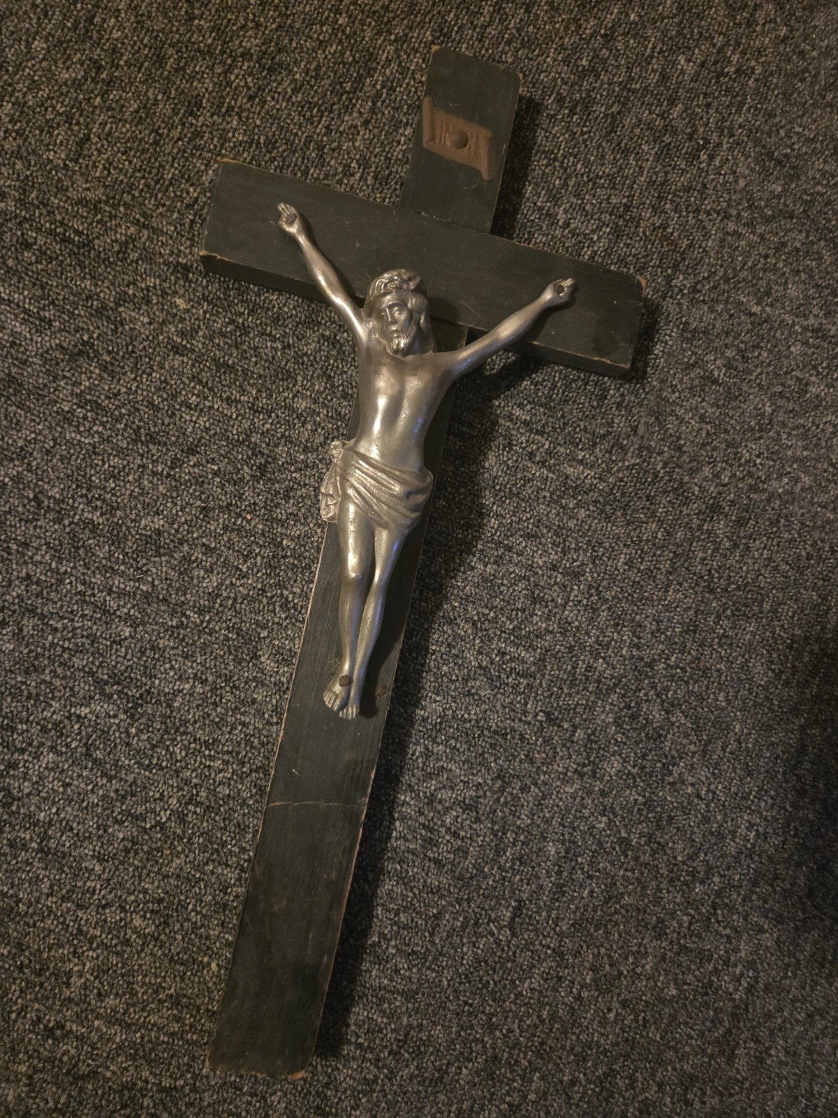 Antiek crucifix met Jezusbeeldje, Antiek en Kunst, Ophalen of Verzenden