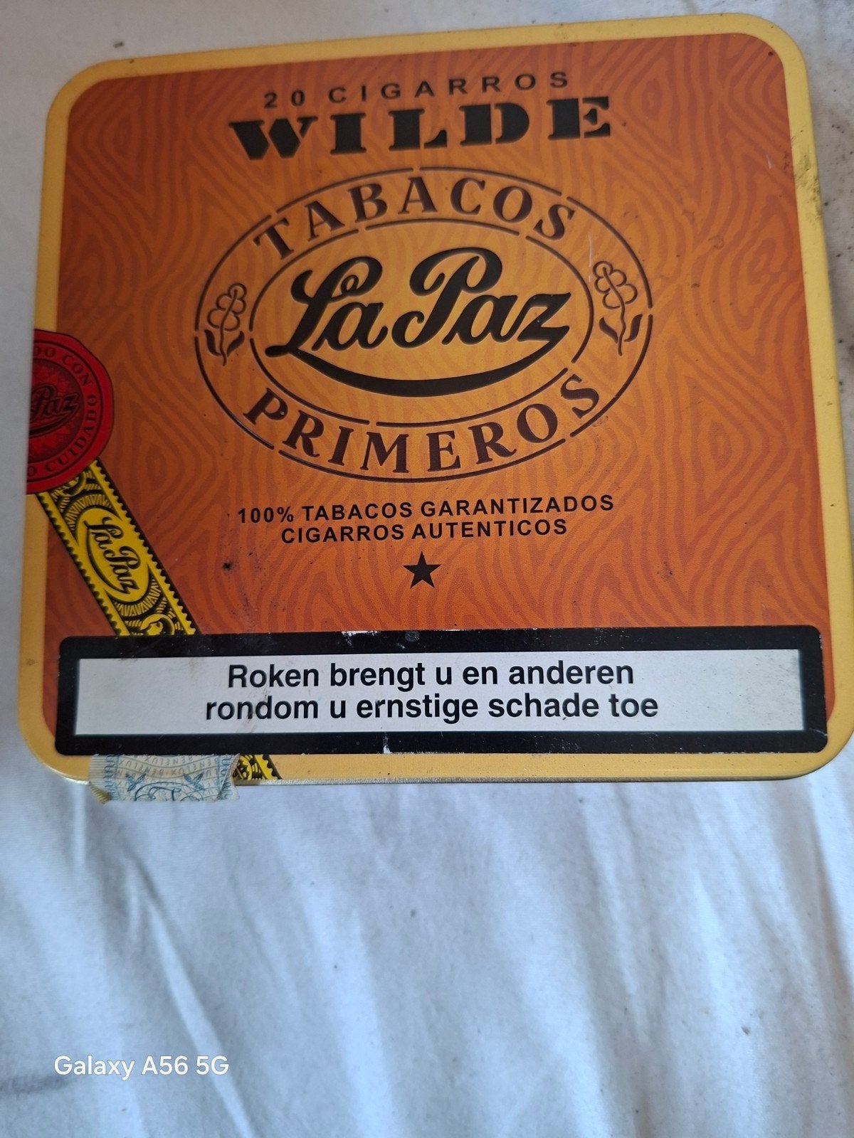 Vintage La Paz Wilde Primeros sigarenblikje, Verzamelen, Ophalen of Verzenden, Gebruikt, Overige, Overige merken