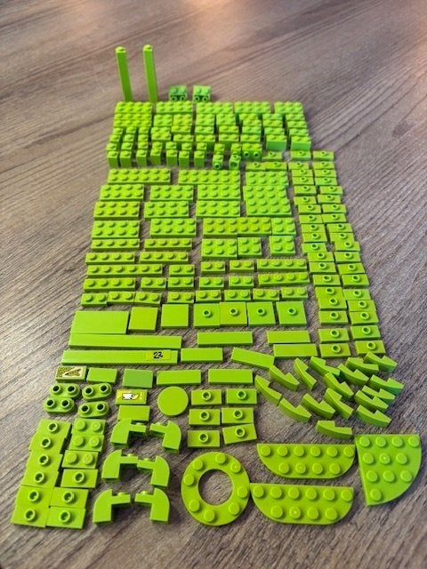 lego friends, moc  div. lime groen  (zie foto), Kinderen en Baby's, Ophalen of Verzenden, Zo goed als nieuw, Losse stenen, Lego
