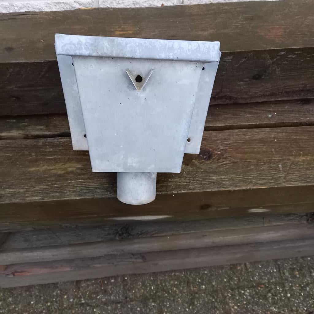 Zinken vergaarbak met uitloop 80mm, Doe-het-zelf en Verbouw, Buizen en Afvoer, Afvoer, Verzenden, Nieuw, Zink