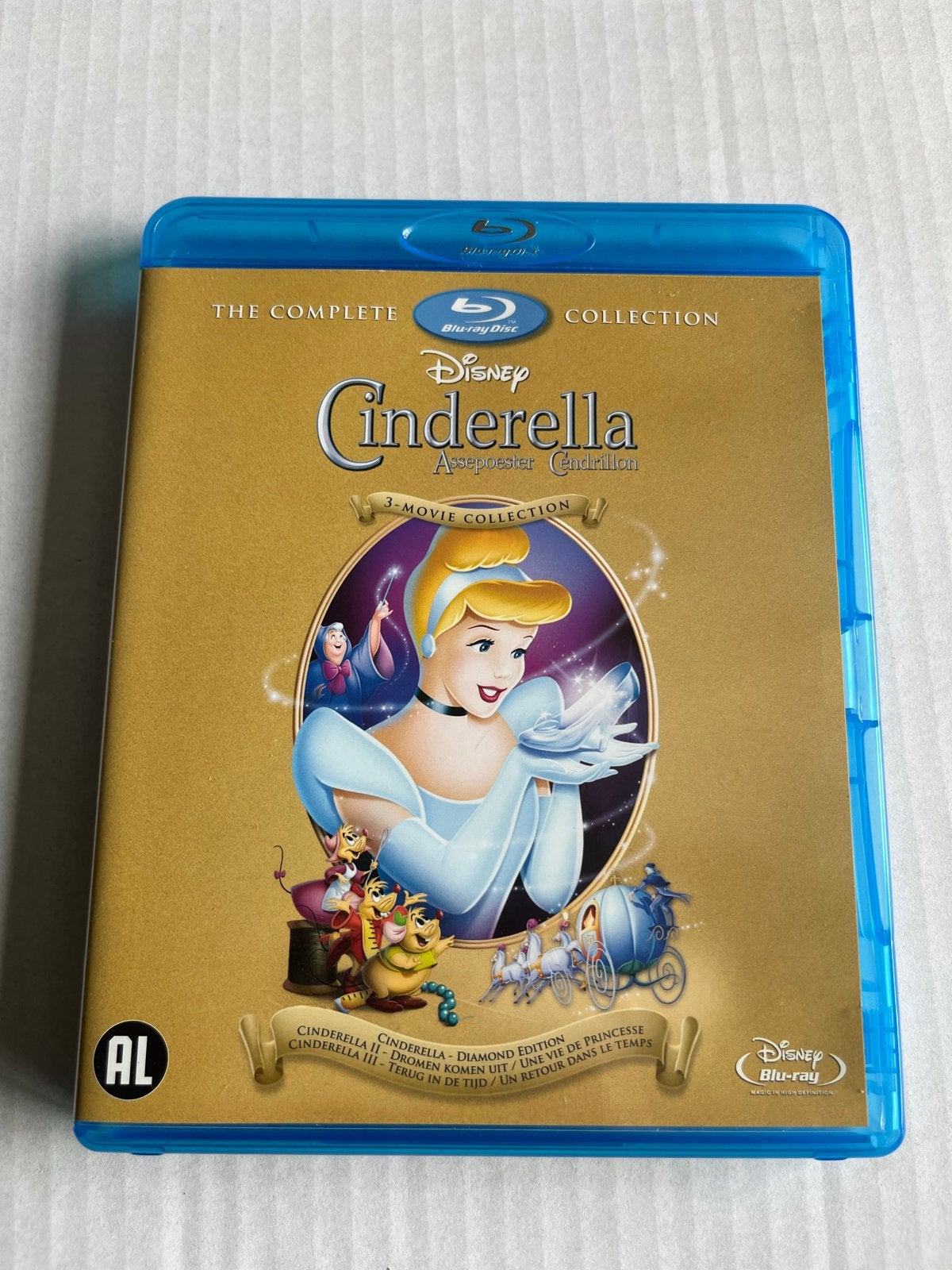 Disney Assepoester Complete Collectie Blu-ray (3 films), Cd's en Dvd's, Dvd's | Tekenfilms en Animatie, Gebruikt, Alle leeftijden