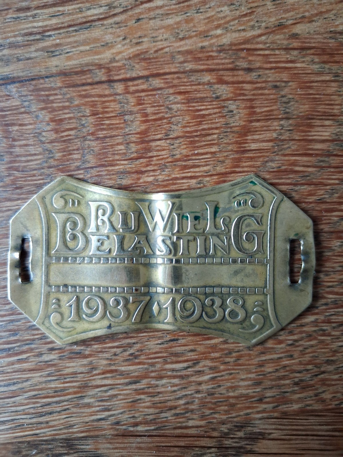 Rijwielbelasting fiets 1937 1938 plaatje, Ophalen of Verzenden, Overige materialen