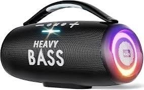 Draagbare Bluetooth Speaker met Heavy Bass en Lichteffecten, Zo goed als nieuw, Draagbare speaker, Bluetooth, Minder dan 60 watt