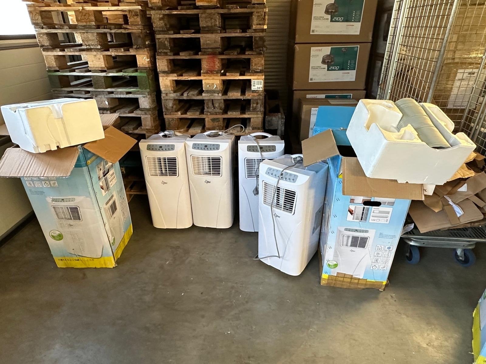 Rest partij mobiele Airco 7 stuks DEFECTEN / met probleempje, Suntec, Nieuw, 3 snelheden of meer, Koelen en Ontvochtigen