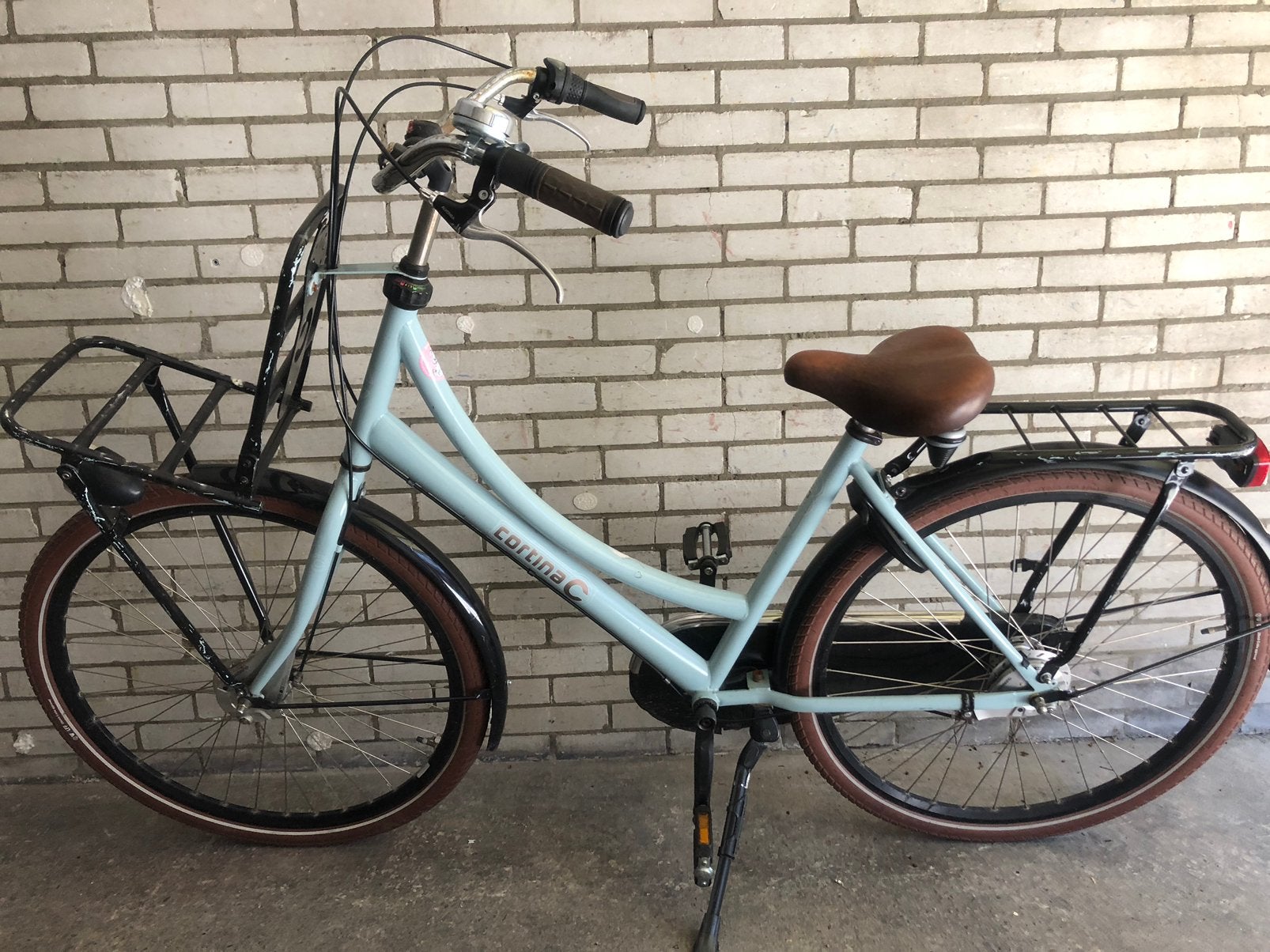 cortina fiets - licht blauw zwart - goede staat, Ophalen, Zo goed als nieuw, Overige merken, Versnellingen
