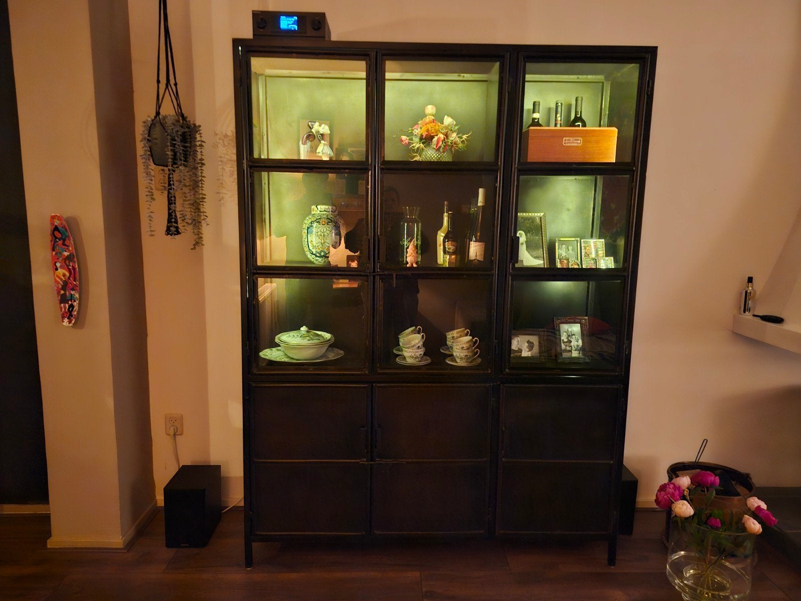 Servieskast Zwart staaln van Loods 5 - 150x200x46 cm, Ophalen, Zo goed als nieuw, 25 tot 50 cm