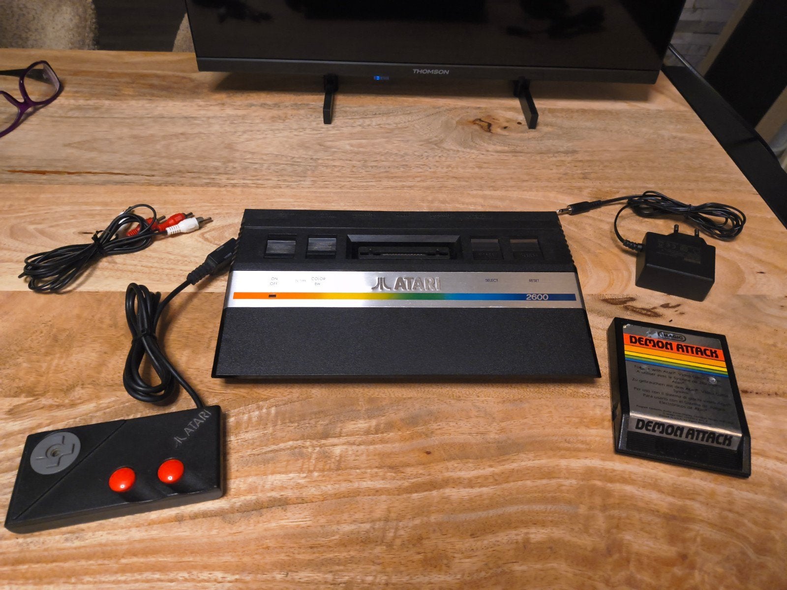 Atari 2600 Jr. starterset met AVmod en Game, Spelcomputers en Games, Met games, Refurbished, Ophalen of Verzenden, Met 1 controller