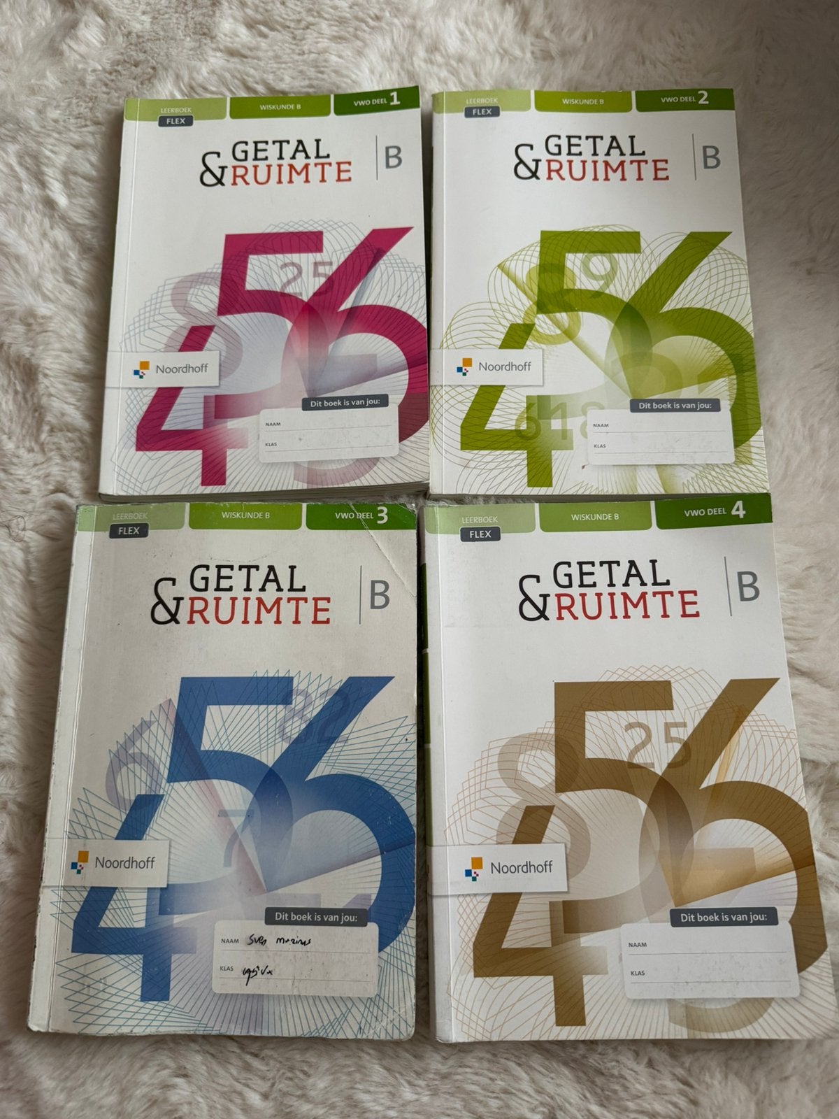 Getal & Ruimte vwo B 12e editie deel 1 t/m 4, Boeken, Verzenden, Beta, Zo goed als nieuw