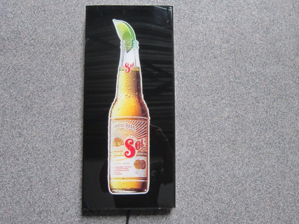 SOL BIER LAMP LICHTRECLAME, Ophalen, Zo goed als nieuw, Overige typen, Overige merken
