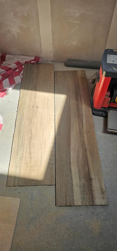 Ruilen voor Appeltaart: Vloertegels 120x30 cm, nog 25 stuks, Doe-het-zelf en Verbouw, Tegels, Ophalen, 60 cm of meer, Keramiek