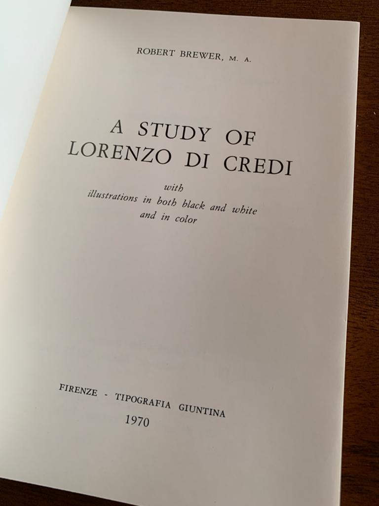 A Study of Lorenzo di Credi - Robert Brewer (1970), Ophalen of Verzenden, Gelezen, Schilder- en Tekenkunst