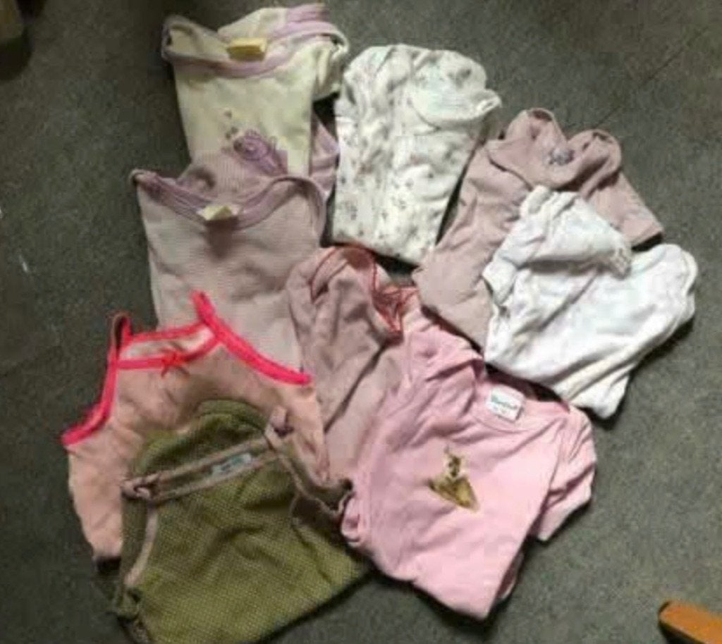 Pakket rompers voor een meisje in maat 86/92, Ophalen, Gebruikt, Meisje, Nacht- of Onderkleding