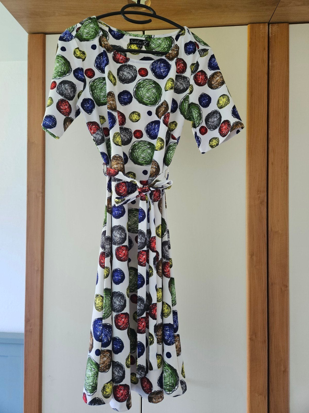 Smashed Lemon Jurk met print en bijpassende ceintuur, Maat 38/40 (M), Meerkleurig, Ophalen of Verzenden, Zo goed als nieuw
