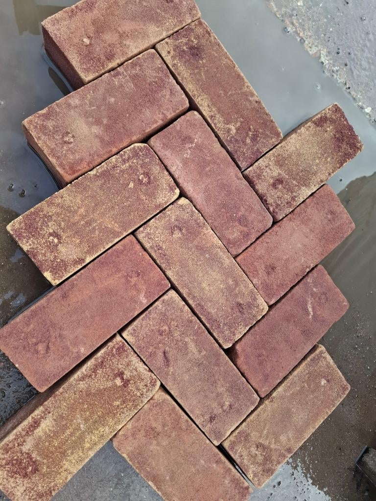Old look kei formaat klinkers plat gestraat op pallets, Tuin en Terras, Tegels en Klinkers, Ophalen, Overige materialen, Klinkers