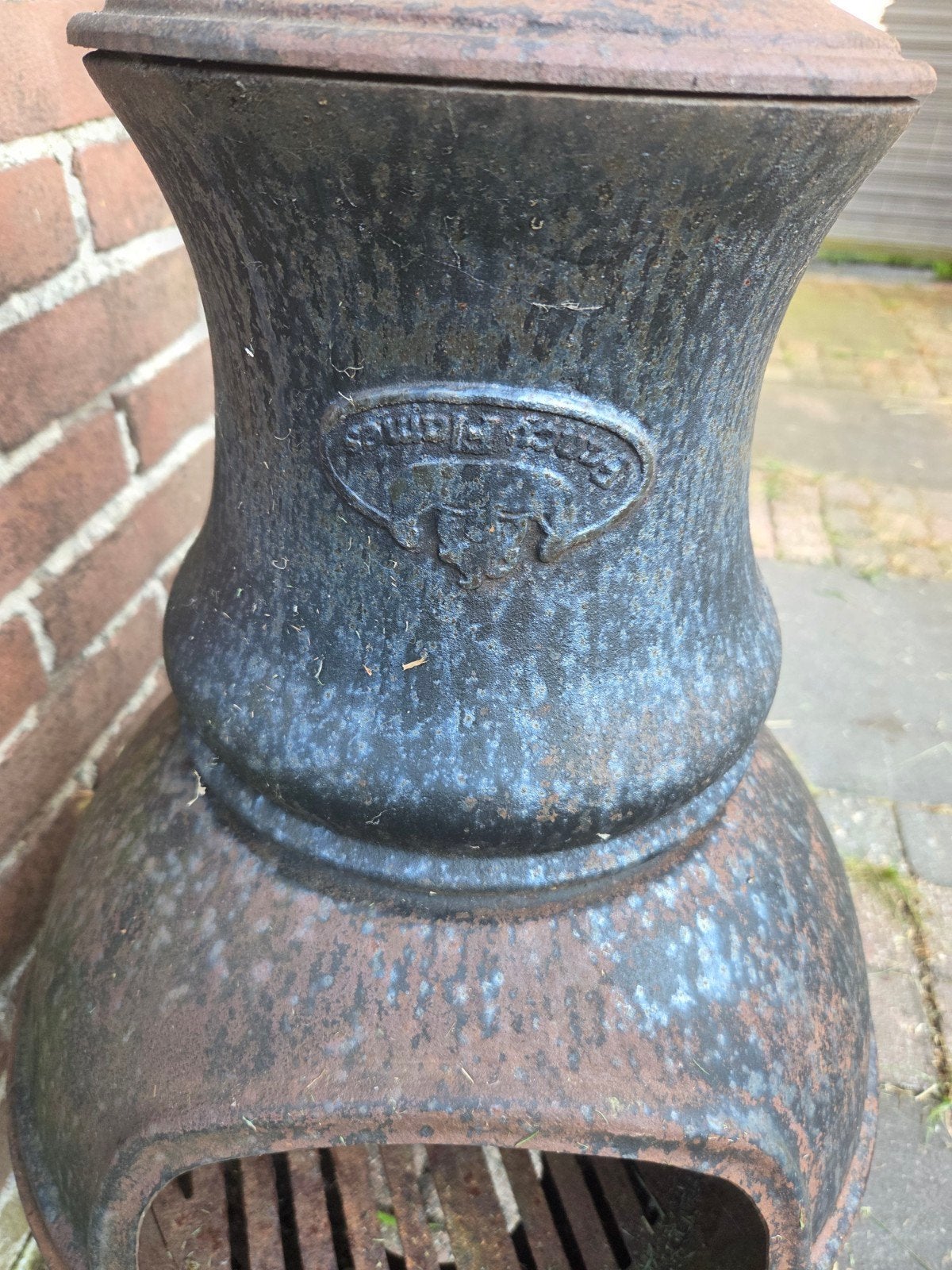 Antieke gietijzeren vuurton / vuurkorf, Tuin en Terras, Vuurkorven, Ophalen, Gebruikt, Vuurton