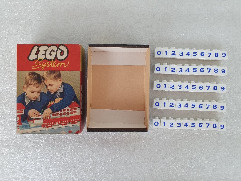 Lego System 237: Cijfers (in doos) (1), Gebruikt, Lego, Ophalen of Verzenden, Compleet