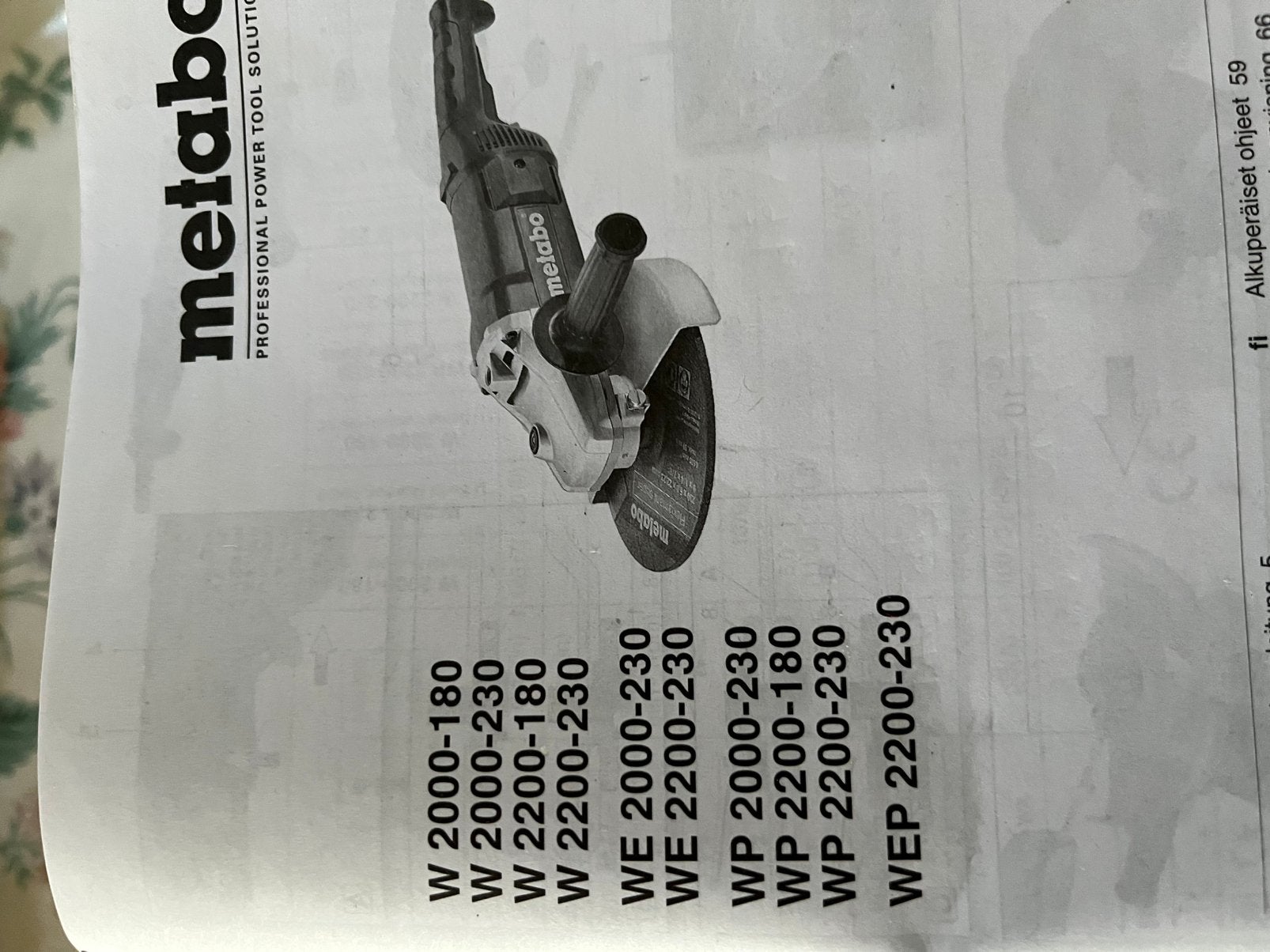 Metabo haakse slijptol We 2000-230., Ophalen, Nieuw, 1000 watt of meer, Haakse handslijpmachine