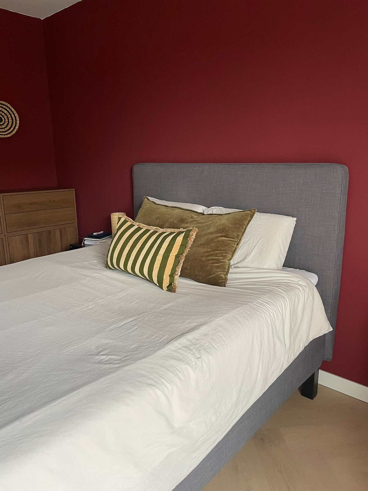 Ikea boxspring 160x200cm antraciet, Huis en Inrichting, Ophalen, Gebruikt, Tweepersoons