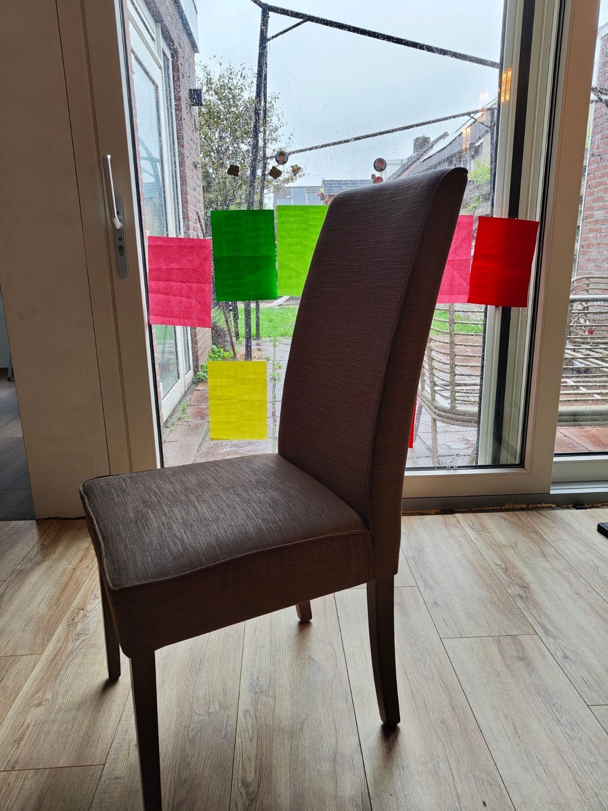 4x eetkamer stoel, Ophalen, Gebruikt, Bruin, Vier