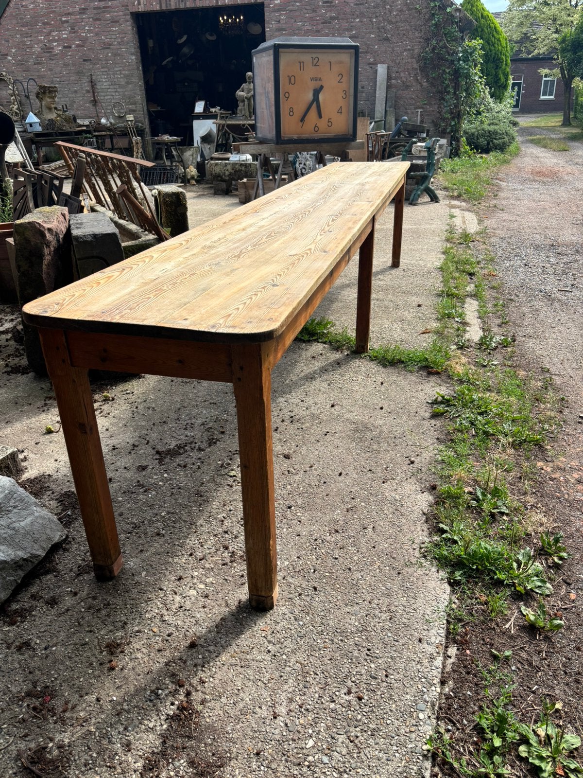 Lange eettafel of Franse wijntafel of sidetable landelijke, Ophalen