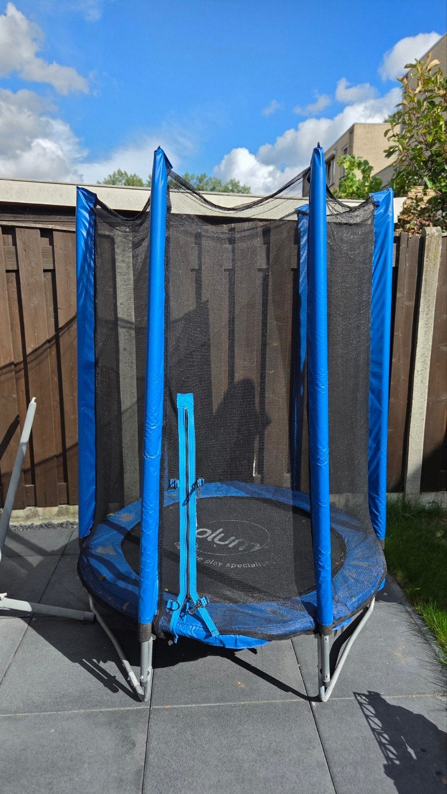 Plum Trampoline met Veiligheidsnet - Blauw, Kinderen en Baby's, Ophalen, Gebruikt