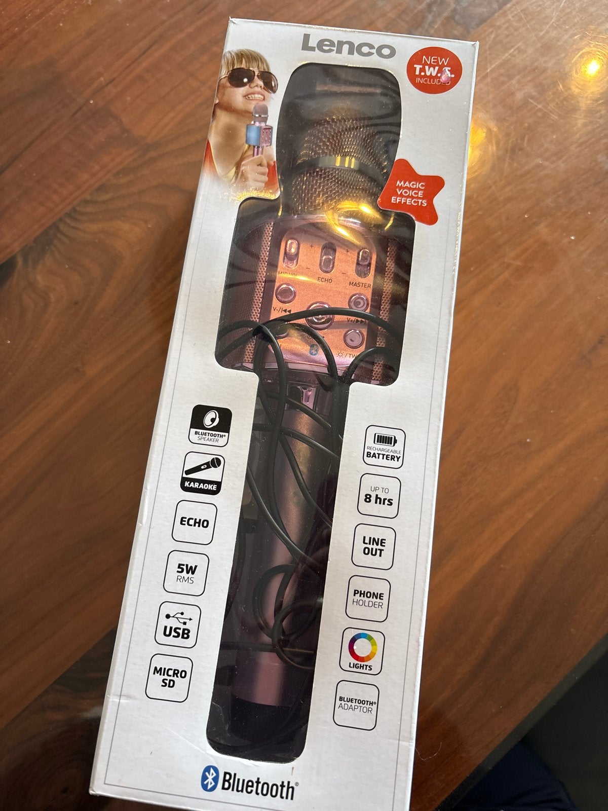 Lenco Karaoke Microfoon met Bluetooth en Lichteffecten, Ophalen, Gebruikt, Microfoon(s)