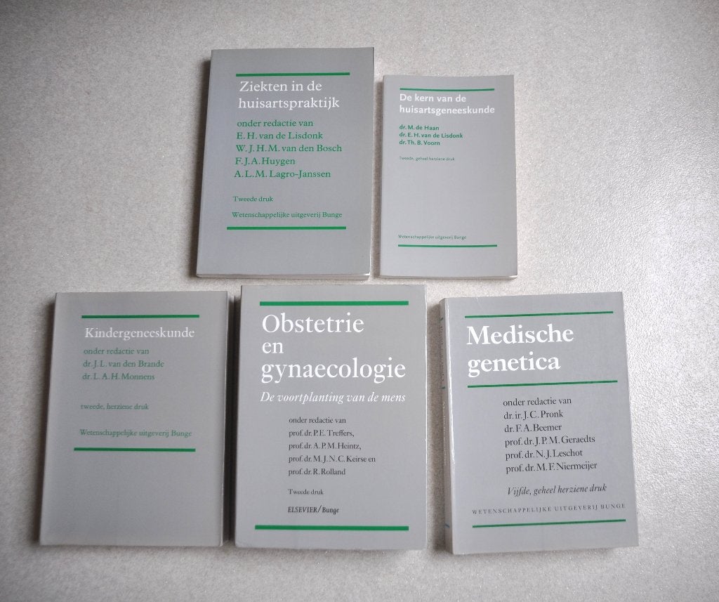 5  Geneeskundige / Medische  Studieboeken  -  Uitg.  Bunge, Ophalen of Verzenden, WO, Beta, Gelezen