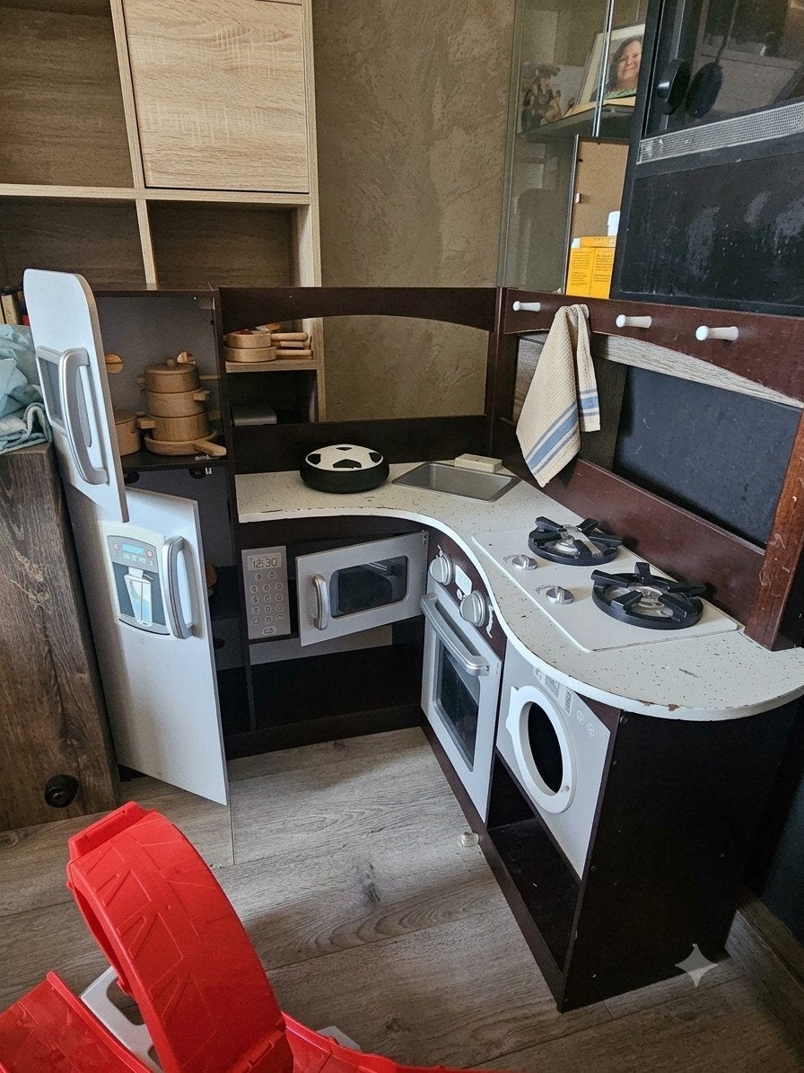 Grote houten speelkeuken, Kinderen en Baby's, Ophalen, Gebruikt, Hout, Speelkeuken