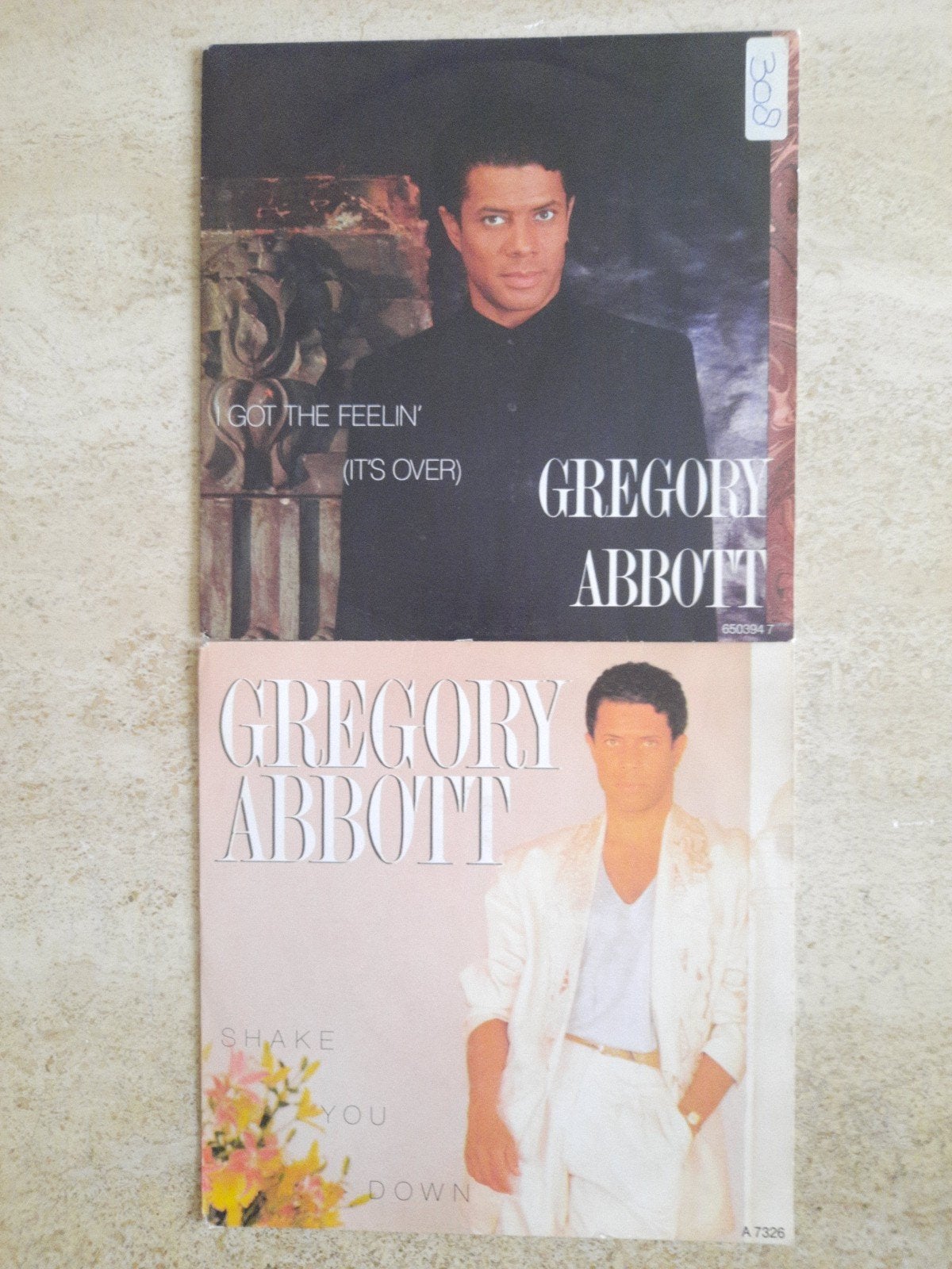 2x vinyl singels van Gregory Abbott, Ophalen of Verzenden, Zo goed als nieuw, Nederlandstalig