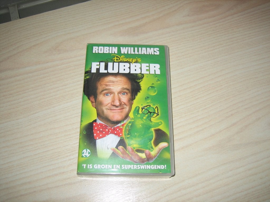 VHS videoband "Flubber" met Robin Williams (Disney's), Gebruikt, Alle leeftijden, Overige typen, VHS