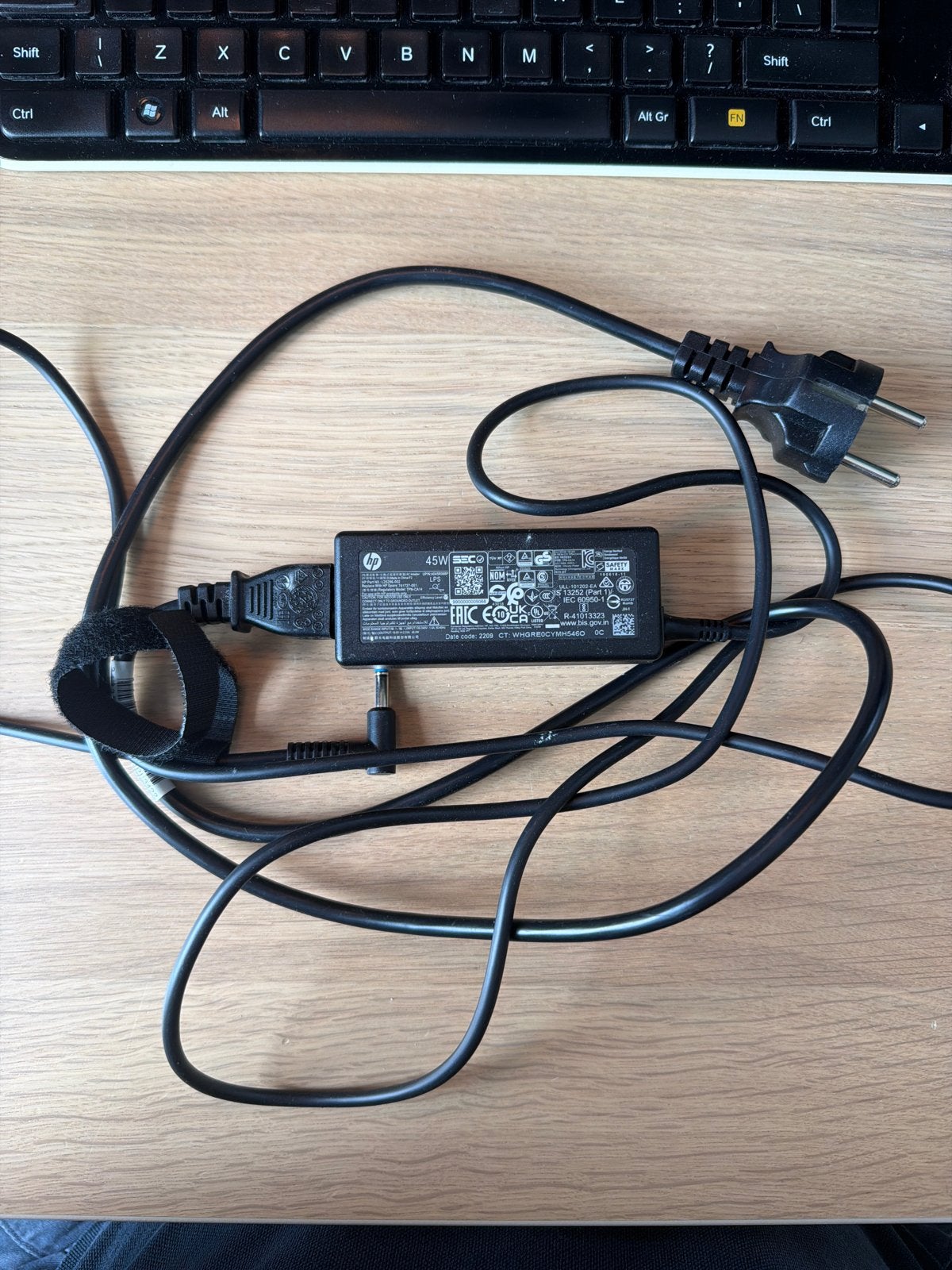 HP adapter 45W - Oplader voor HP laptops, Ophalen of Verzenden, Gebruikt