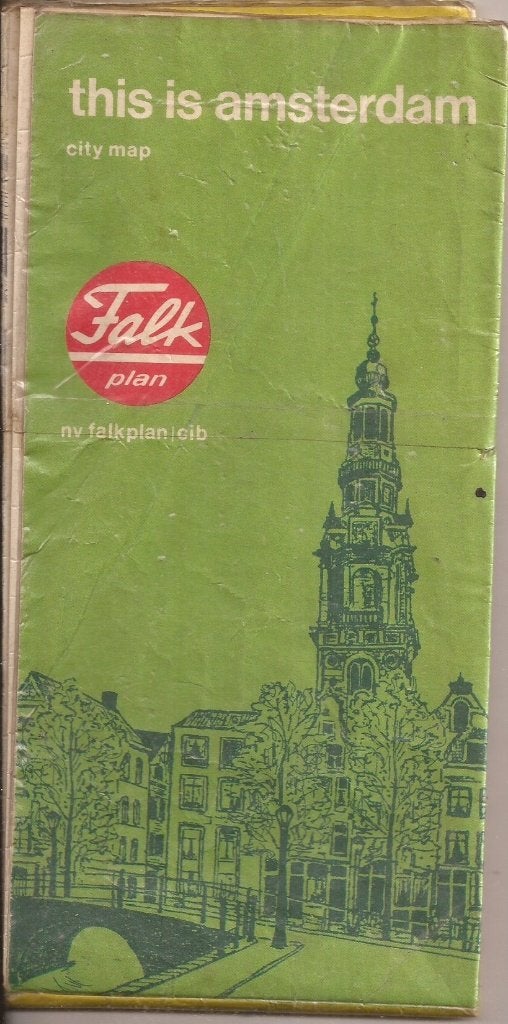 This is Amsterdam City map Falk plan ca. 1981 plattegrond, Boeken, Atlassen en Landkaarten, Gelezen, Ophalen of Verzenden, Landkaart