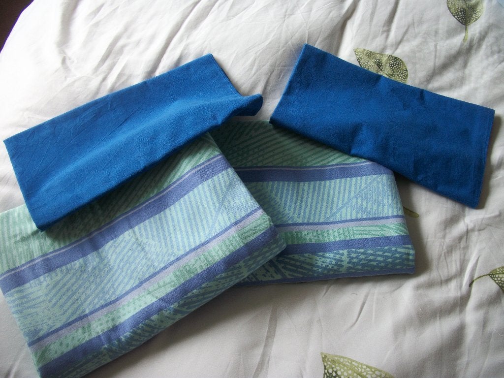 2x Eenpersoons Dekbedovertrek NF Blauw 140 x 200 - p.stuk, Eenpersoons, Blauw, Dekbedovertrek, Katoen
