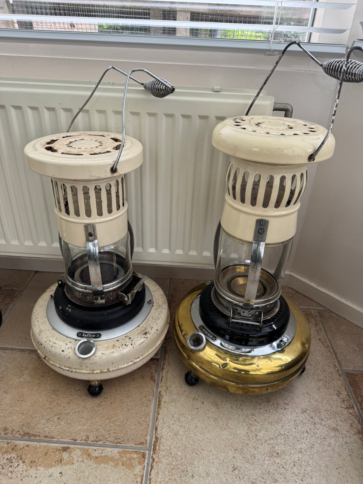 Saffire petroleumkachel 2x, Huis en Inrichting, Kachels, Gebruikt, Overige brandstoffen, Petroleumkachel, Ophalen of Verzenden