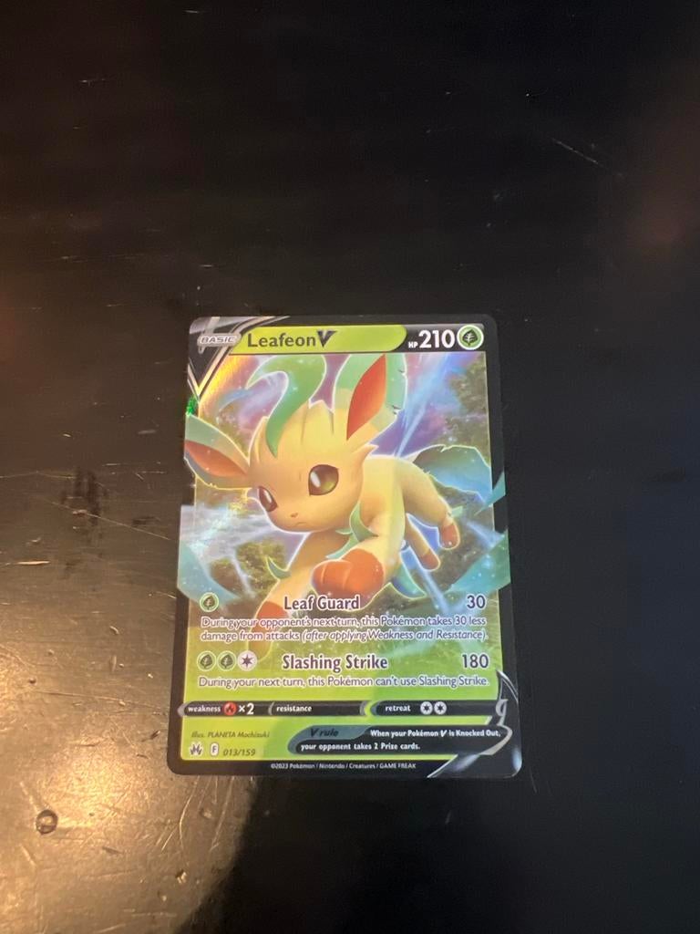 Leafeon V Pokémon Kaart - Basic 013/159, Ophalen of Verzenden, Zo goed als nieuw, Losse kaart