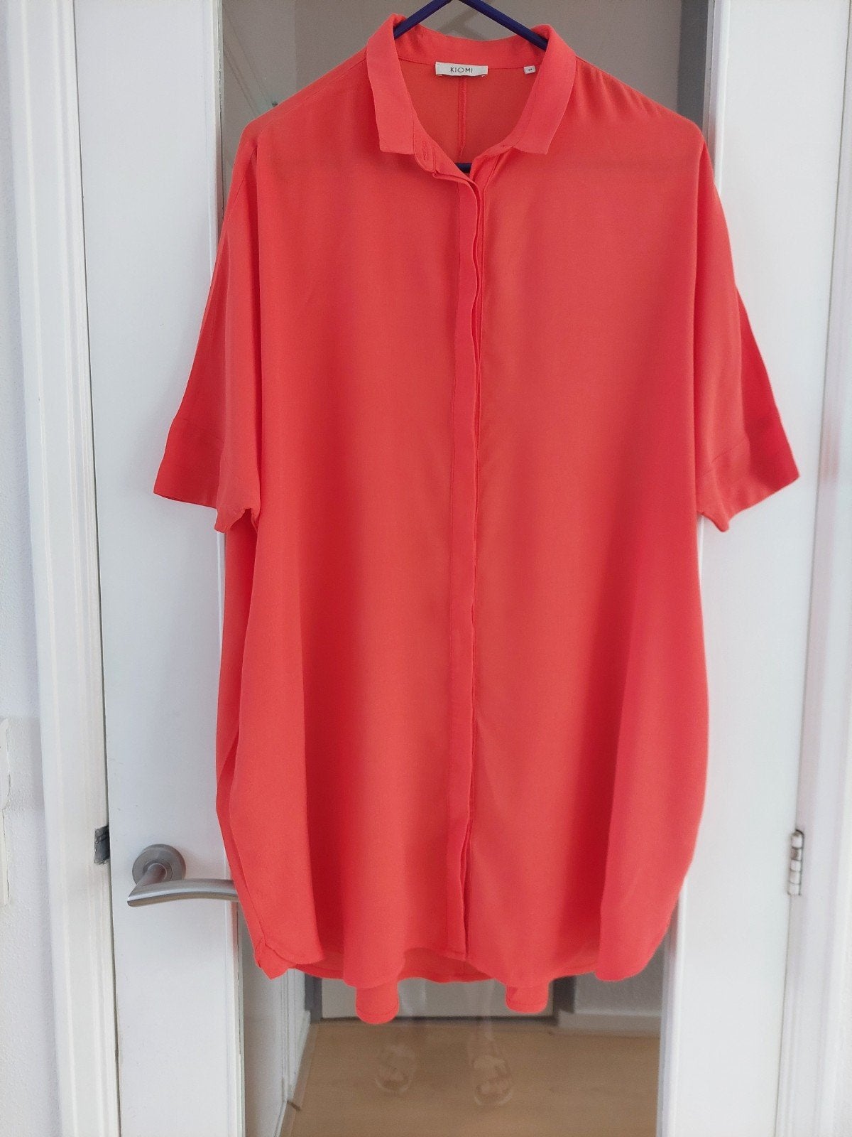 Kiomi oversized oranje blouse/mini jurk met zakken XS/36-38, Kiomi, Oranje, Ophalen of Verzenden, Maat 36 (S)