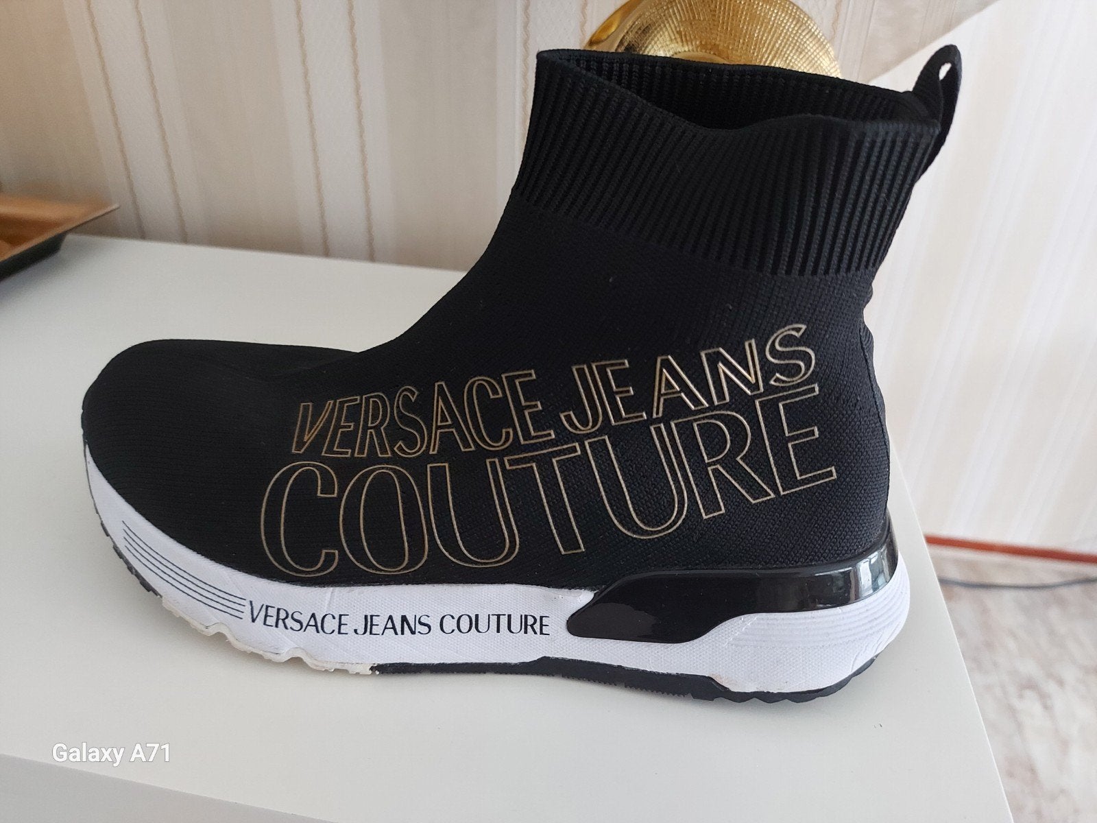 Versace schoenen dames maat 38, Ophalen of Verzenden, Zo goed als nieuw, Zwart, Sneakers of Gympen