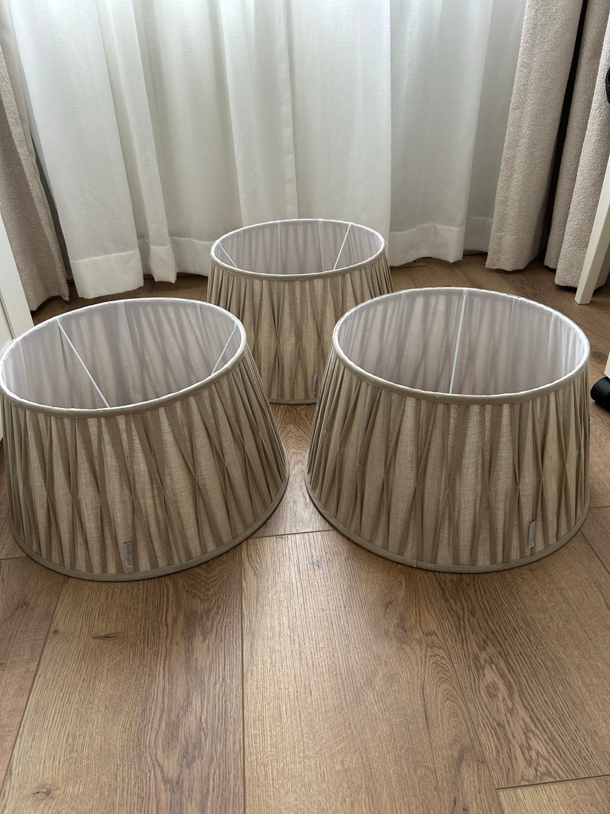3 Riviera Maison lampenkappen, ook per stuk te koop, Huis en Inrichting, Lampen | Lampenkappen, Ophalen, Zo goed als nieuw, Beige