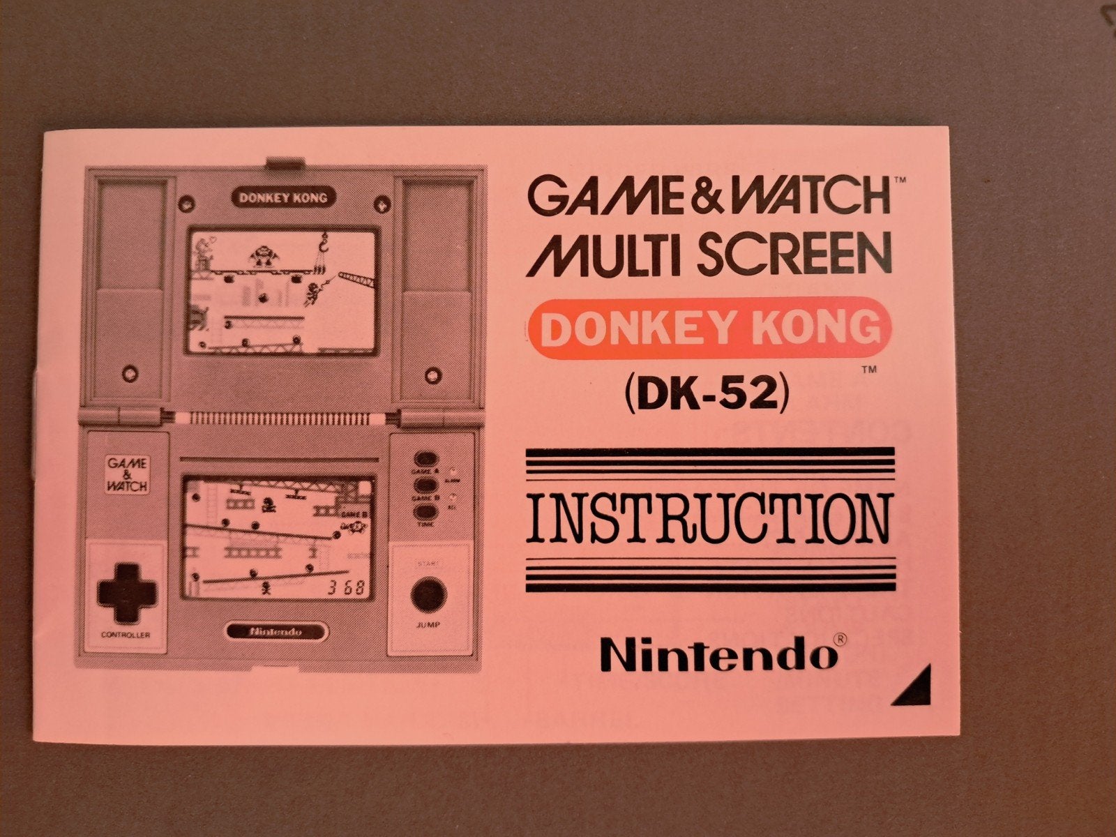 Nintendo Donkey Kong DK-52 Manual, 1 speler, Zo goed als nieuw, Vanaf 3 jaar, Ophalen