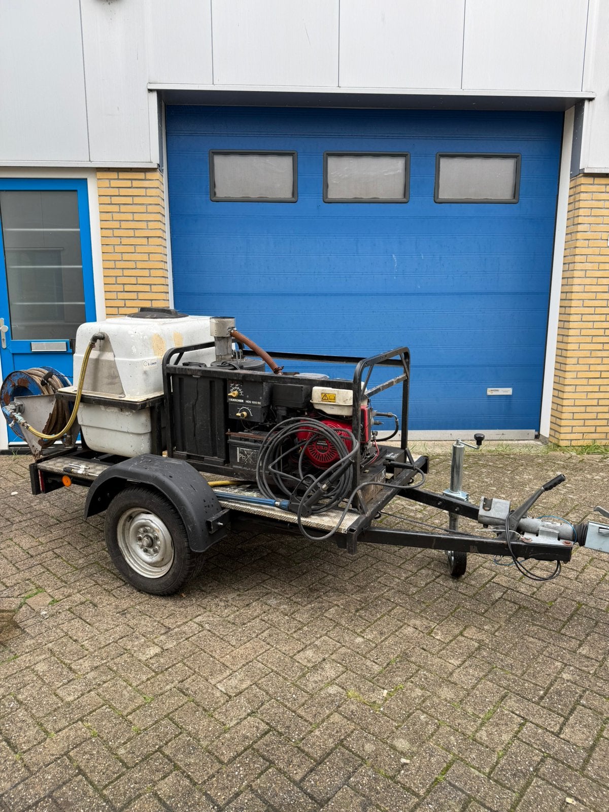 Karcher HDS1000be. Aanhanger hogedrukreiniger HD unit, Ophalen of Verzenden, Zo goed als nieuw, Benzine