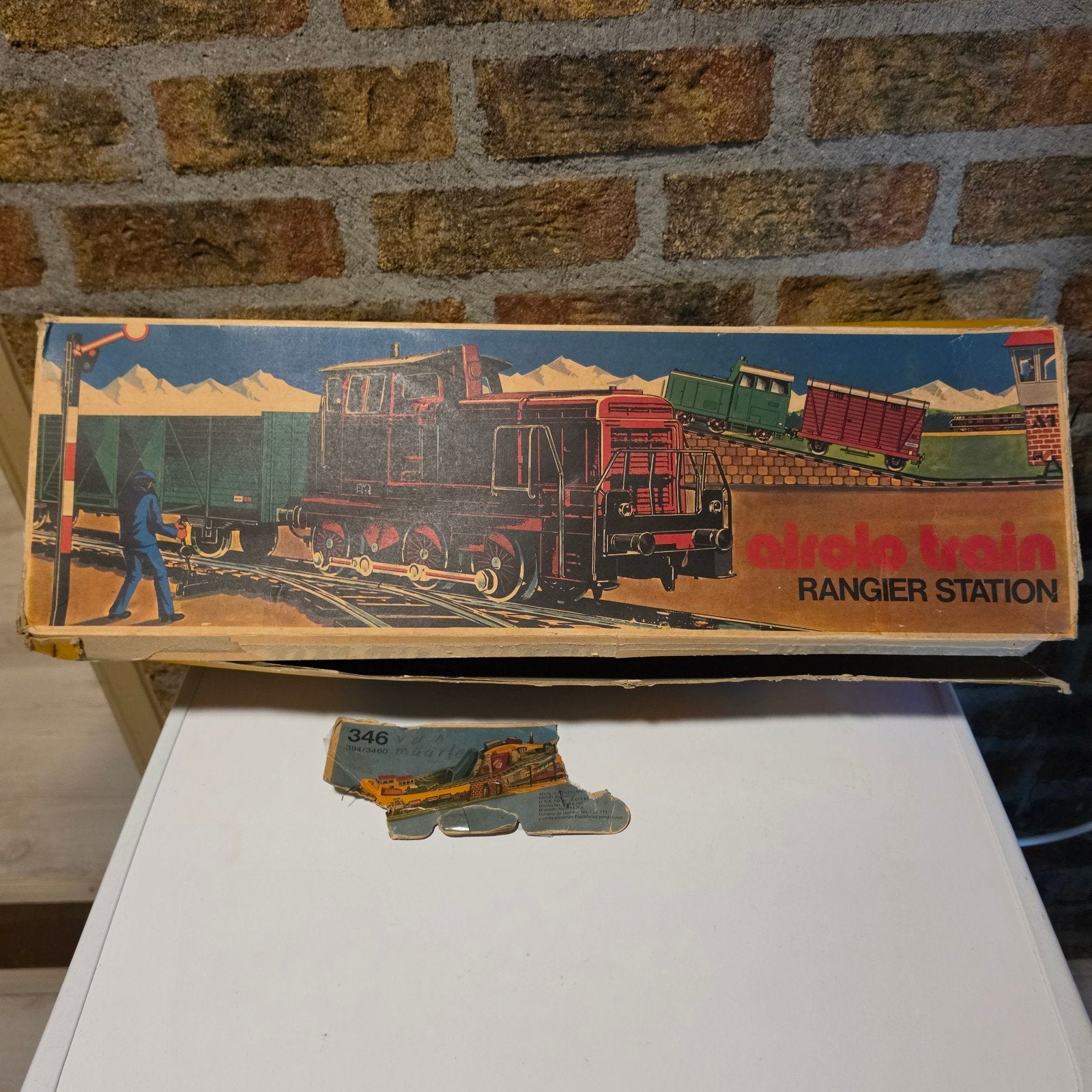 Vintage blikken Technofix Airolo rangeerstation, Ophalen of Verzenden, Gebruikt