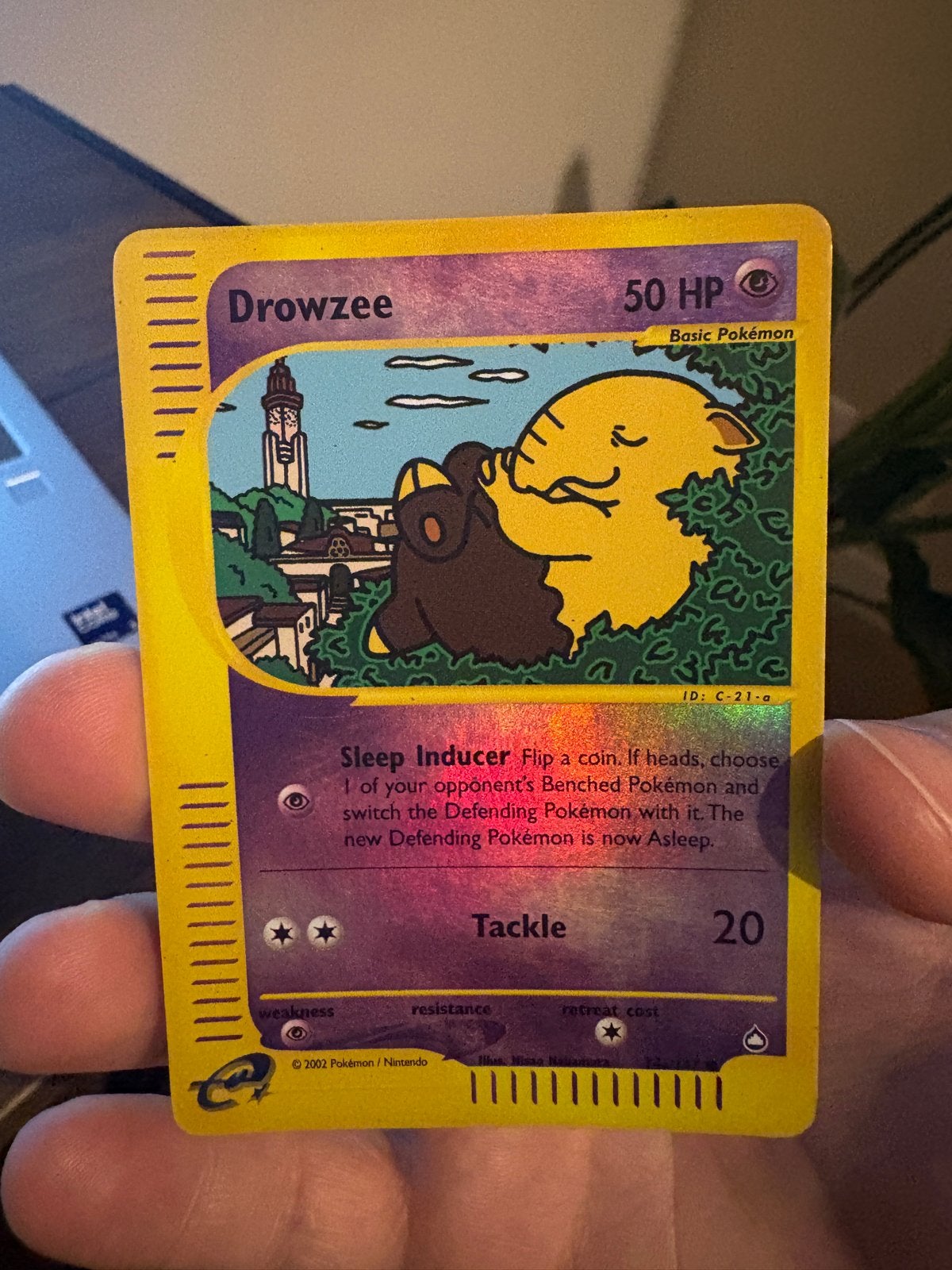 Drowzee Aquapolis Reverse Holo (74a/147) GD/EX, Ophalen, Zo goed als nieuw, Losse kaart, Foil